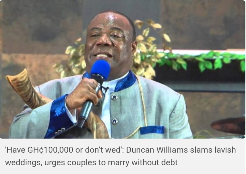 Duncan-Williams on weddings and finances