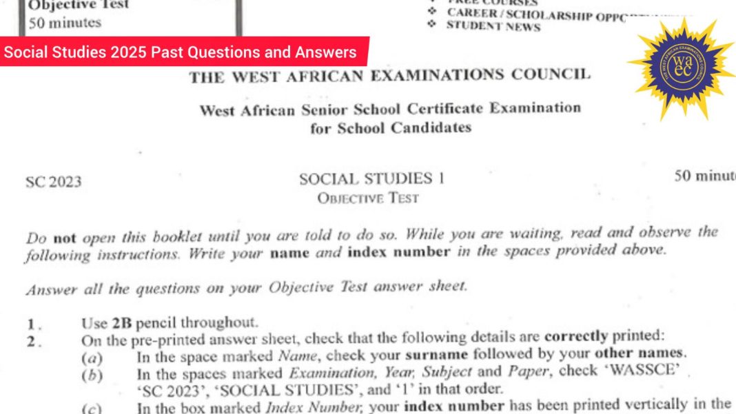 WASSCE 2025 social studies